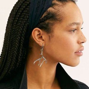 Free People Jewelry Country Deer Unique Boho Silver Antlers Earrings